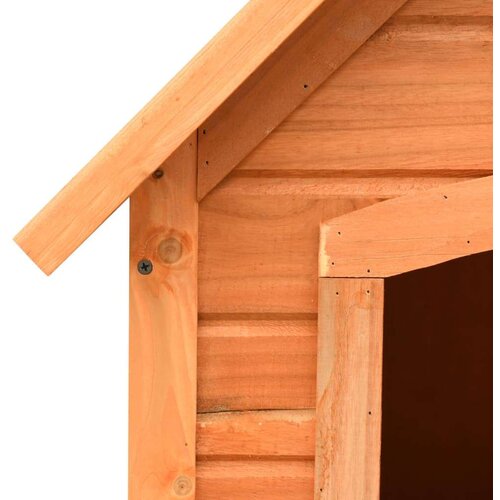 VidaXL Kućica za pse od masivne borovine i jelovine 72 x 85 x 82 cm Slike