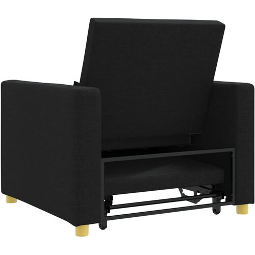 SOFA na razvlačenje Singl Crna 90 x 165 x 87 cm tkanina Slike