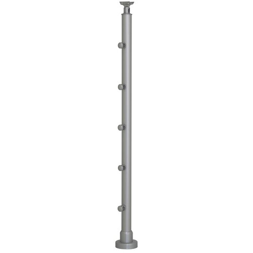  Stup za rukohvate s 5 nosača za ispune, &amp;oslash; 16 mm (Aluminij, Mat, Visina: 970 mm) Slike