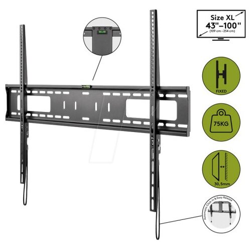 Goobay TV Pro Fixed XL 109cm-254cm (43"-100") do 75kg stenski nosilec za TV Cene