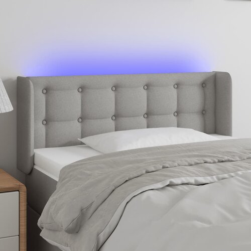  LED uzglavlje svjetlosivo 83x16x78/88 cm od tkanine Cene