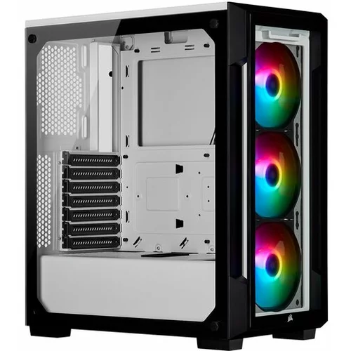 Corsair iCUE 220T RGB Tempered Glass Mid-Tower Smart Case — White CC-9011191-WW