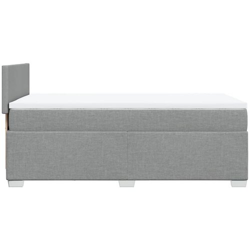  Krevet s oprugama i madracem svjetlosivi 100x200 cm od tkanine Slike