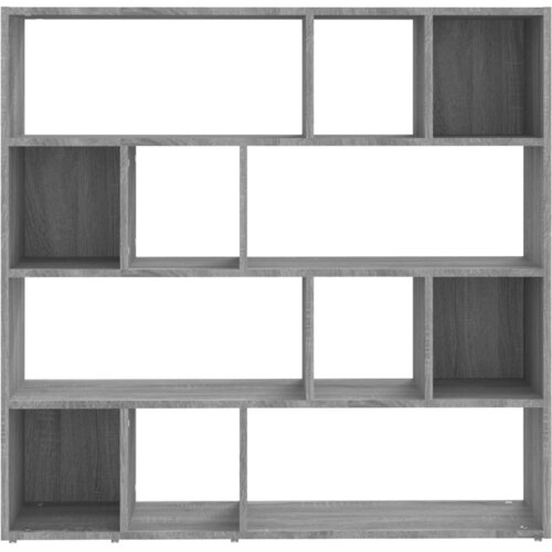  za knjige / pregrada siva boja hrasta 105 x 24 x 102 cm Slike