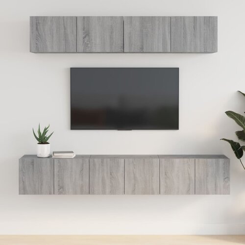  5-dijelni set TV ormarića sivog sonome konstruirano drvo Cijene