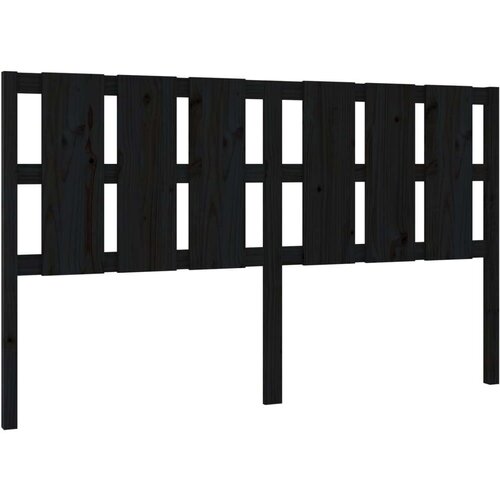  Uzglavlje za krevet crno 165 5 x 4 x 100 cm od masivne borovine Slike