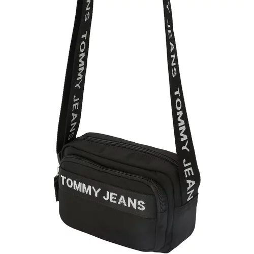 Tommy Jeans Torba preko ramena 'Essentials' crna / bijela