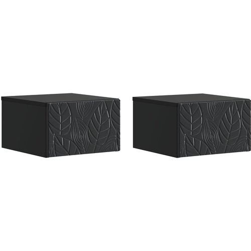 Stolna montirana na zid 2 pcs Crna 34,5 x 33 x 20 cm Slike