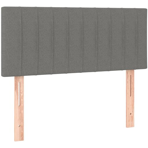 Maison Chic posteljno vzglavje - vzglavna omarica - nočna omarica temno sivo 100x5x78/88 cm blago, (21706667) Slike