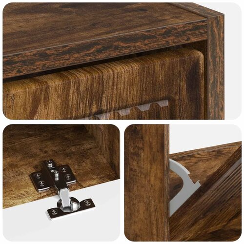  Ormar za cipele EDE 78 x 24 x 103 cm Konstruirano drvo - Dimljeni hrast Slike