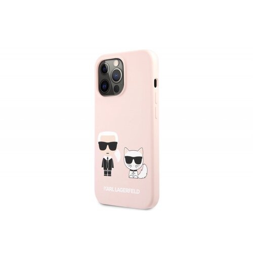Karl Lagerfeld KLHCP13XSSKCI za iPhone 13 Pro Max roza silikonska zaščita - Full Bodies Cene