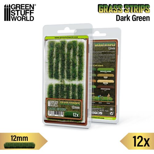 Green Stuff World Grass Tuft Strips 12mm Dark Green | Trake trave 12mm tamno zelene Cene