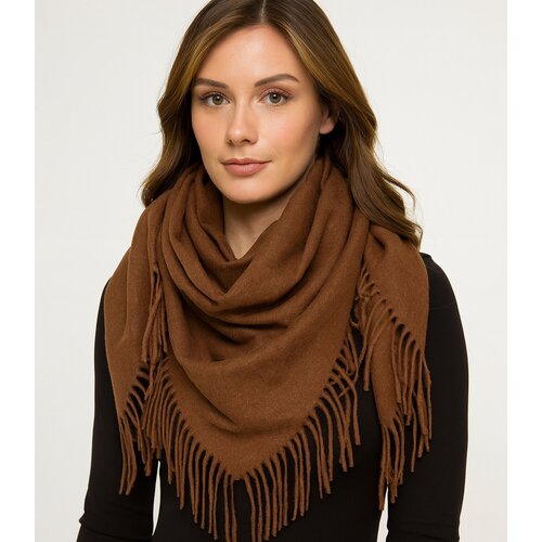Pri One-color shawl shlik scarf with fringe GRACE Cene