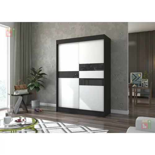 ADRK Furniture Garderobna omara z drsnimi vrati Batia - 150 cm