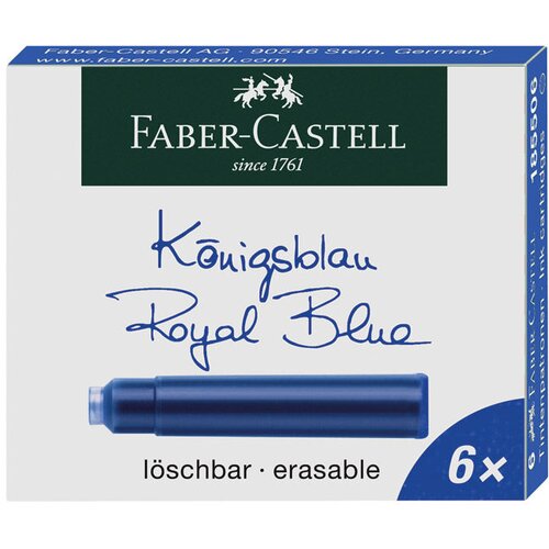  Tinta za nalivpero patrone pk6 faber castell 185506 plava Slike