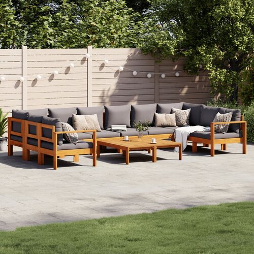VidaXL 8-dijelna set vrtnih sofa s jastucima masivno bagremovo drvo Slike