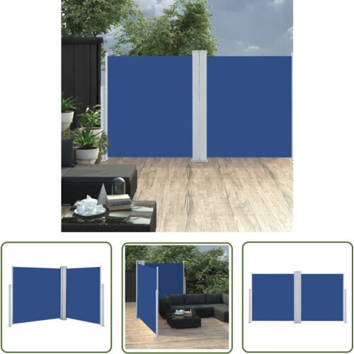  The Living Store Zložljiva stranska tenda modra 140x600 cm - Stranska Tenda, (21742922) Slike