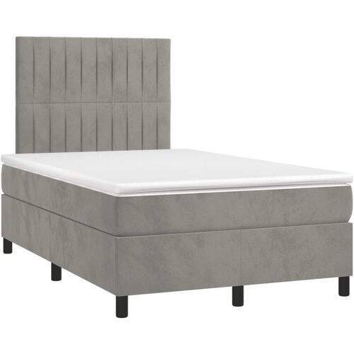 Box spring krevet s madracem svjetlosivi 120x200 cm bar&amp;scaron;unasti Slike