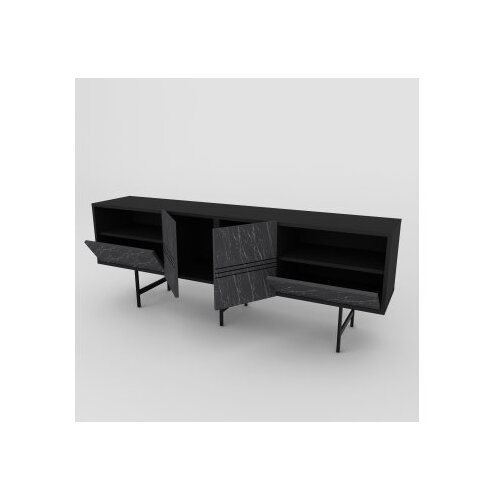 Woody Fashion Hanah kućni TV komoda Derin Black-Marble Cijene