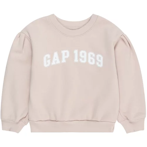 GAP Sweater majica rosé / bijela