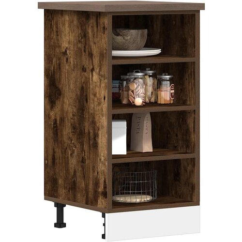 VidaXL Spodnja omarica Smoked Oak 40x44,5x81,5 cm Inženirski les Slike