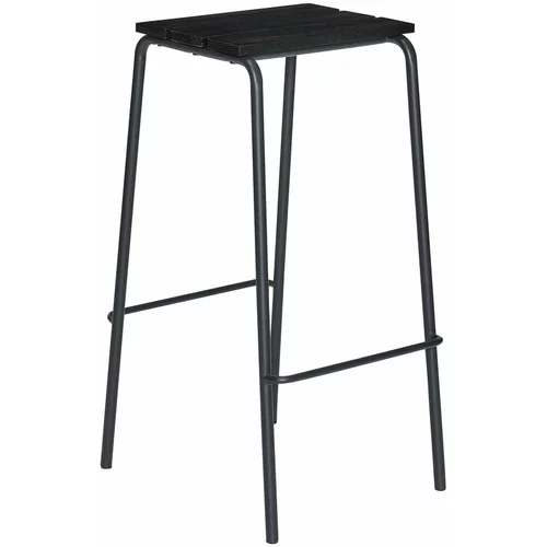 Hübsch Črni barski stoli v kompletu 2 ks (višina sedeža 76 cm) Stilt –