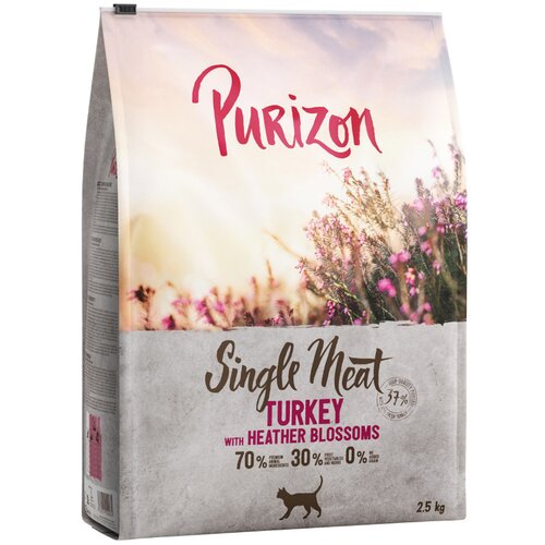 Purizon Single Meat puran s cvetovi rese - 2,5 kg Slike