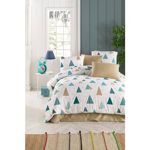 Hanah home komplet posteljine Puantiye, 160x220cm, Bela Slike