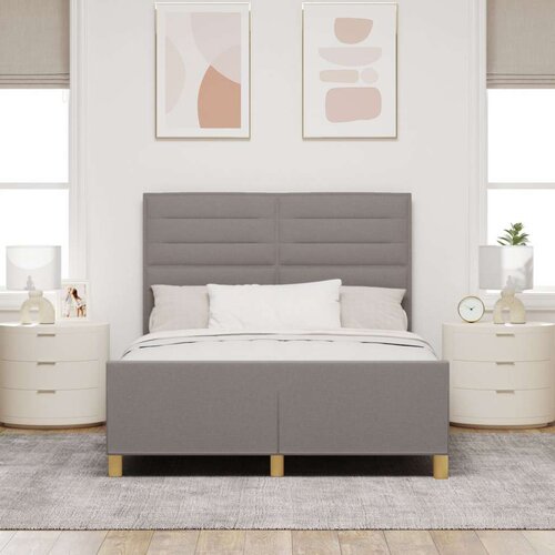  Postelja Taupe 160x200 cm Tkanina, (22049593) Slike