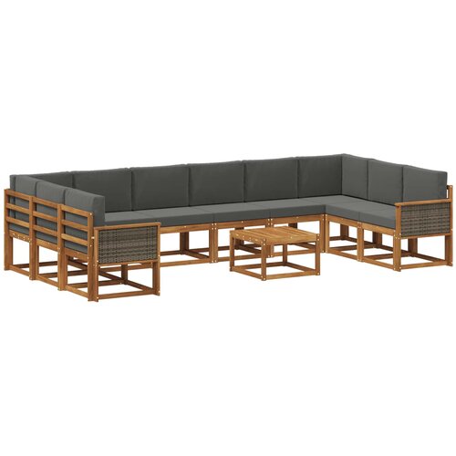 vidaXL Zunanja garnitura za sedenje 11 pcs Masiven les akacije, (5000282396) Cene