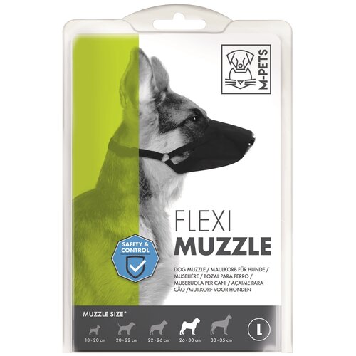 M Pets Korpa za pse Muzzle L, Crna Slike