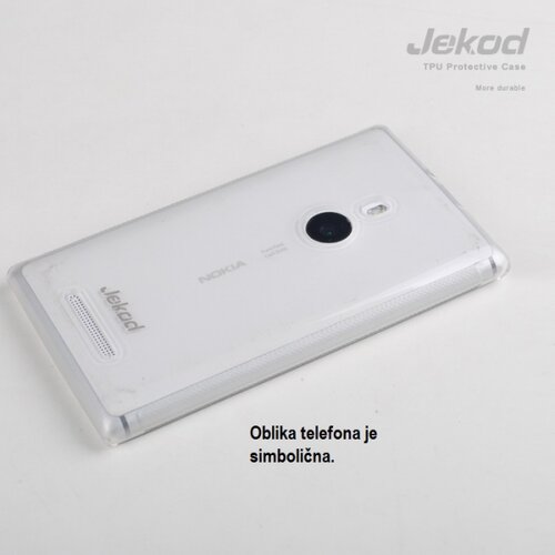 Jekod silikonski ovitek Nokia Lumia 630 / 635 prozorno črn TPU/T + Zaščitna folija Cene