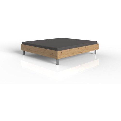 CARRYHOME POSTELJA 180 cm x 200 cm , leseni material barve hrasta Cene