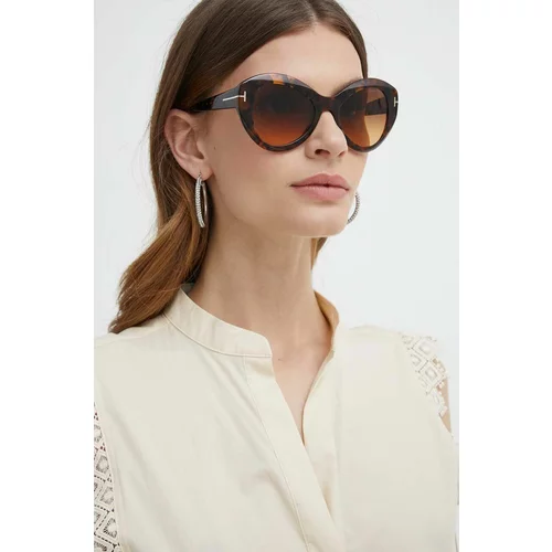 Tom Ford Sončna očala ženska, rjava barva, FT1084_5252F
