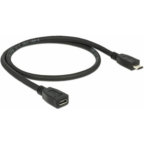 Delock Podaljšek USB Mikro B-m - Mikro B-ž 0,5m črn 83567 Cene
