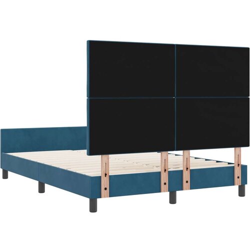 vidaXL Krevet Tamnoplavi 140x200 cm Baršun Cene