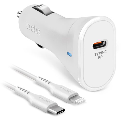 Sbs Car Charger Kit weiss 20W Lightning Cene