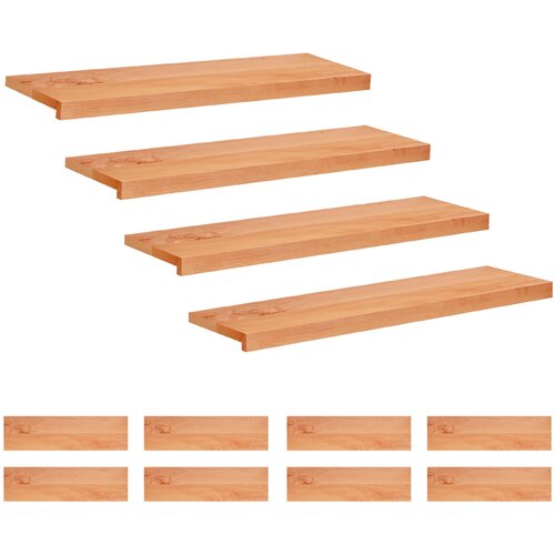 Step treads 12 kom. 100 x 25 x 2 cm Lak Čvrsto drvo bukve Cijene