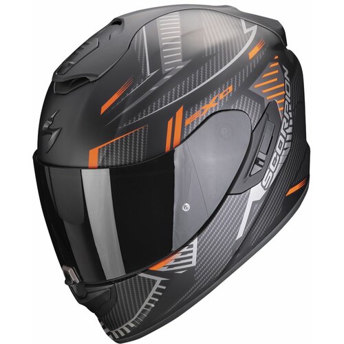 Scorpion Exo-1400 evo air shell matt black orange kaciga Slike