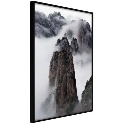  Poster - Clouds Pierced by Mountain Peaks 30x45