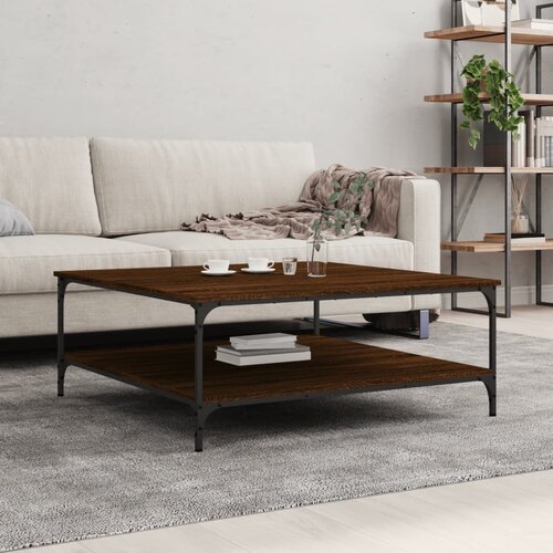  Stolić za kavu boja hrasta 100x100x40 cm konstruirano drvo Slike