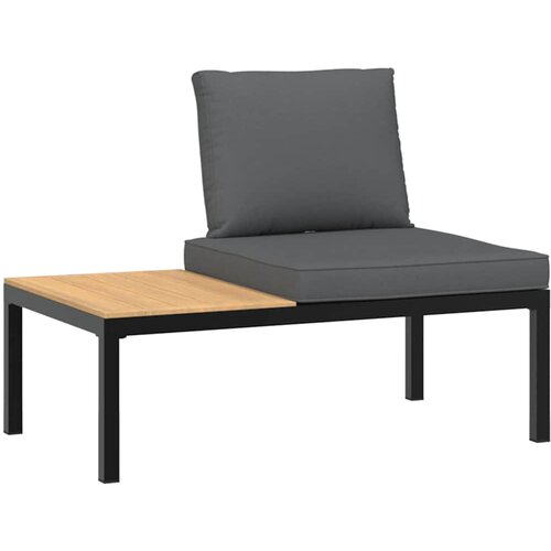  3-dijelni set vrtnih sofa s jastucima crni aluminijski Slike