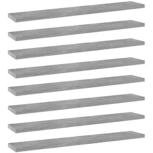 Police za knjige 8 kom siva boja betona 60x10x1,5 cm od iverice Cene