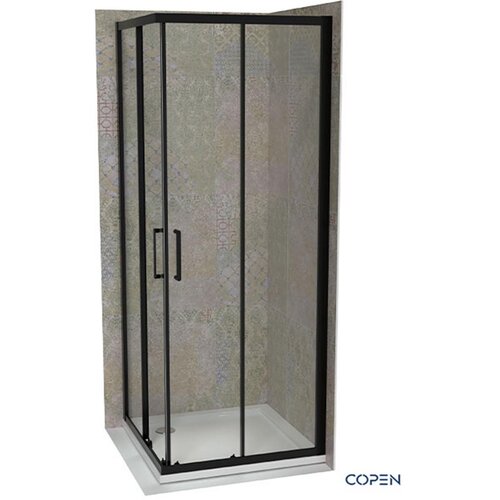 Copen Tuš kabina C-02-B43K800 Atlas Pro mat crni ram 80x80x195cm providno staklo 6mm Cene