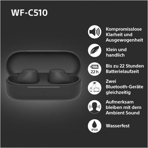 Sony WF-C510B crne slu&amp;scaron;alice Slike