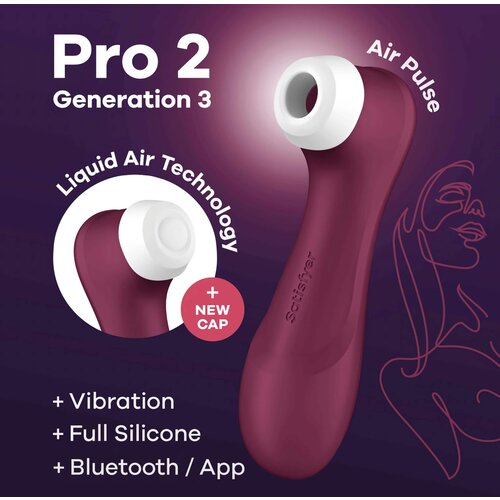 Satisfyer Pro 2 Gen3 - pametni, punjivi stimulator klitorisa sa zračnim valovima (bordo) Cene