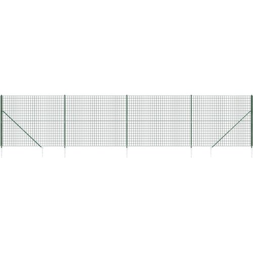  Ograda od žičane mreže sa &amp;scaron;iljastim držačima zelena 2,2 x 10 m Slike