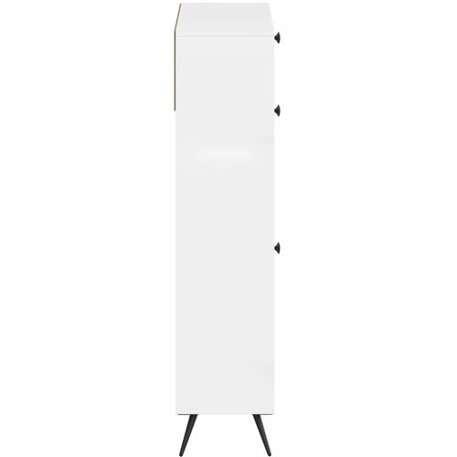 Ormar za cipele BREDA 78 x 24 x 103 cm Konstruirano drvo - Bijela visokog sjaja Slike