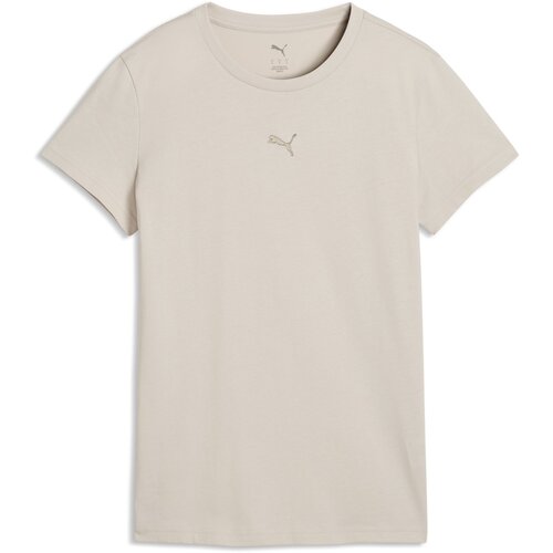 Puma Ženska majica Ess Centered Cat Logo Tee, 692916-82, Bež Slike