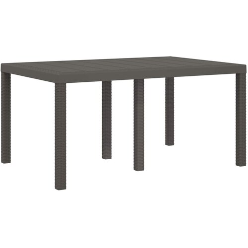  Vrtni set za objed 5 kom. Svjetlosiva i Krem PP 150 cm Slike
